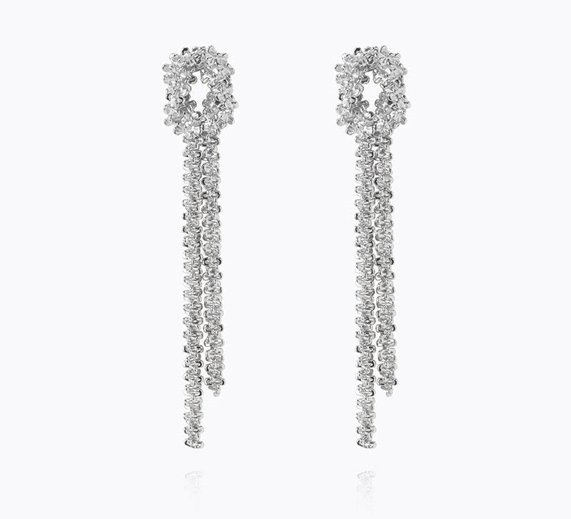 Caroline Svedbom - Gemma Statement Earrings Rhodium Rhodium