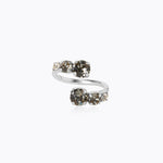Caroline Svedbom - Halo Ring Black Diamond Crystal Rhodium