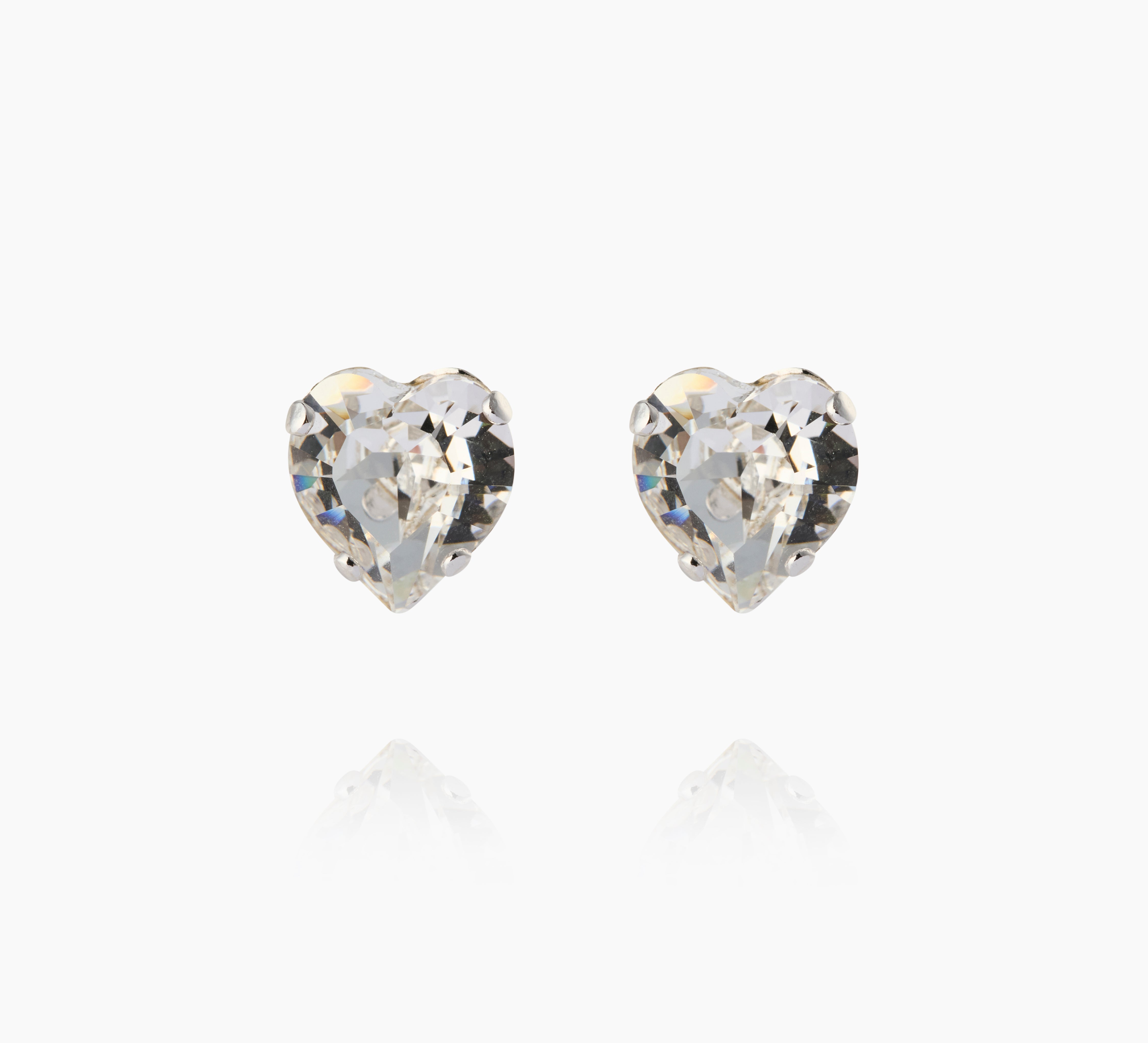 Heart Earrings / Crystal