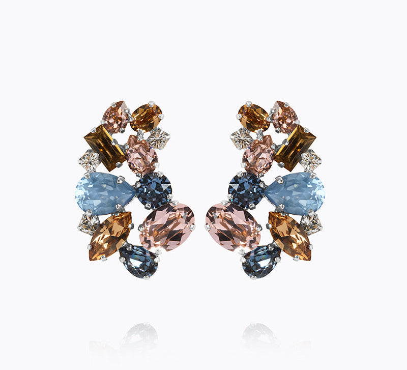 Caroline Svedbom - Isolina Earrings Smoked Blue Combo Rhodium