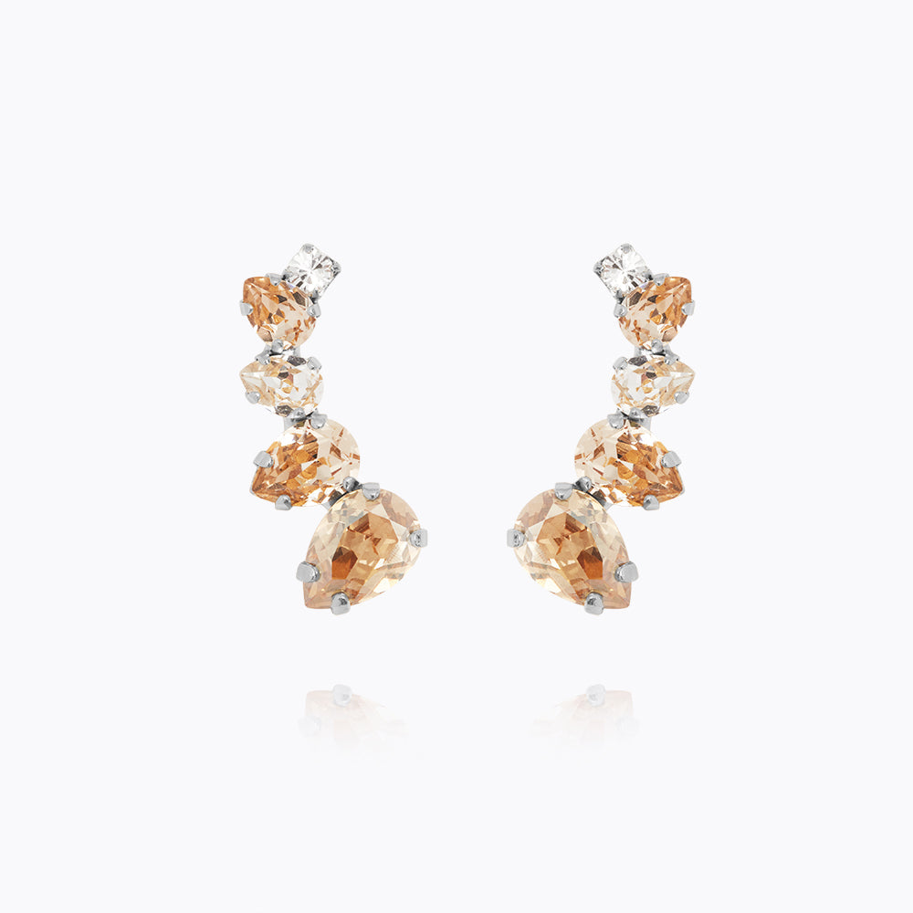 Caroline Svedbom - Julie Earrings Golden Combo Rhodium