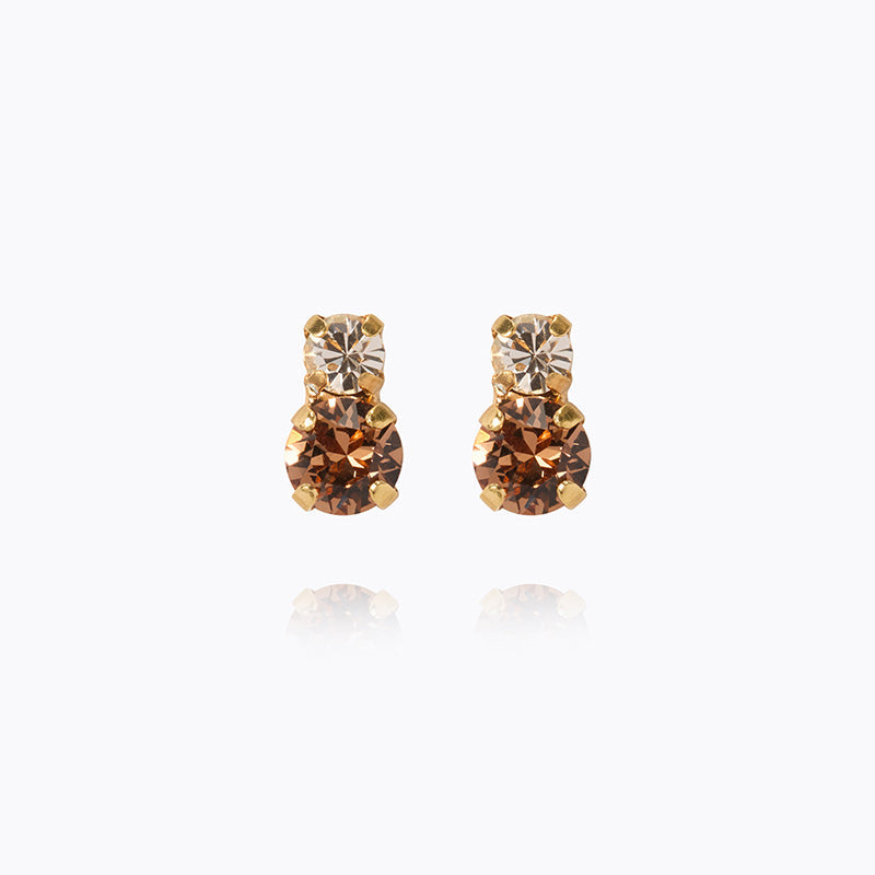 Caroline Svedbom - Leah Earrings Rec Topaz Combo Gold