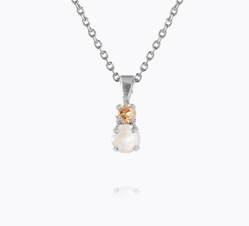 Caroline Svedbom - Leah Necklace Electric White Combo Rhodium