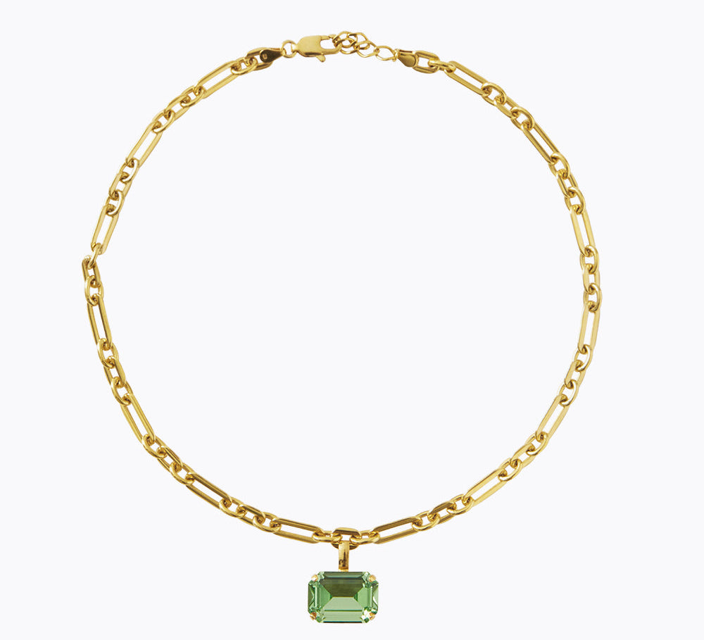 Caroline Svedbom - Lydia Chain Necklace Peridot Gold