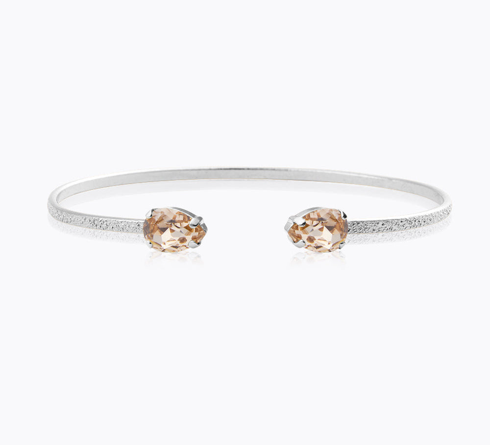 Caroline Svedbom - Petite Drop Bracelet Light Silk Rhodium