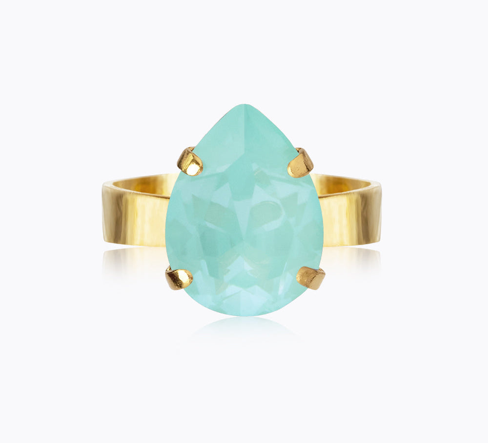 Caroline Svedbom - Mini Drop Ring Soft Mint Gold