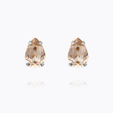 Caroline Svedbom - Petite Drop Stud Earrings Light Silk Rhodium