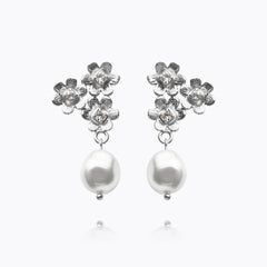 Caroline Svedbom - Juni Earrings Pearl Crystal Rhodium