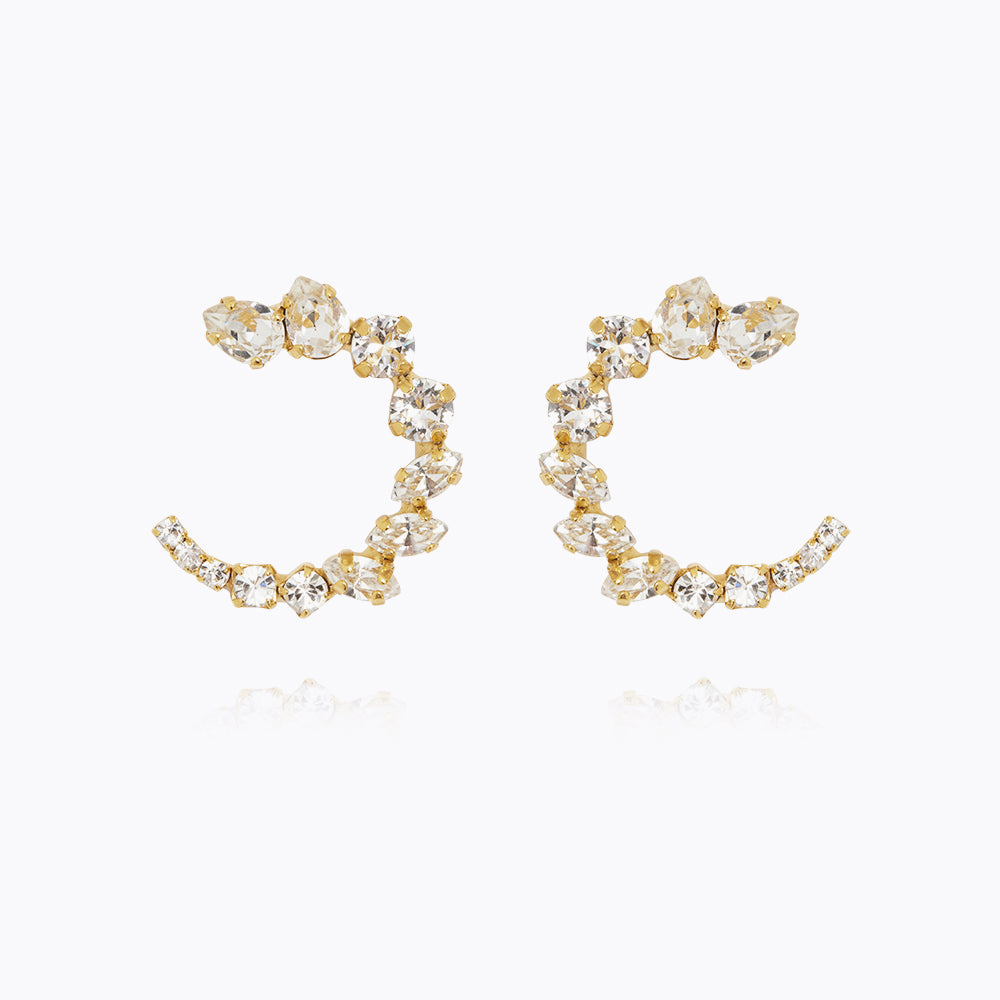 Caroline Svedbom - Mini Angie Earrings Crystal Gold