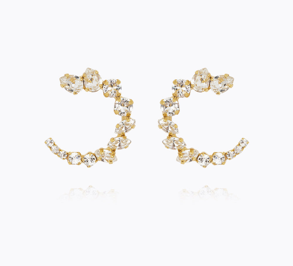 Caroline Svedbom - Mini Angie Earrings Crystal Gold