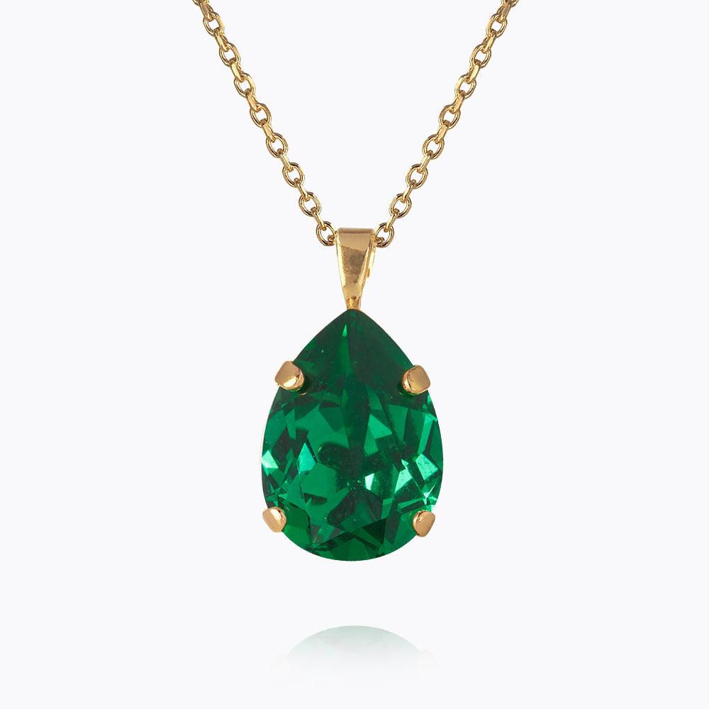 Caroline Svedbom - Mini Drop Necklace Majestic Green Gold