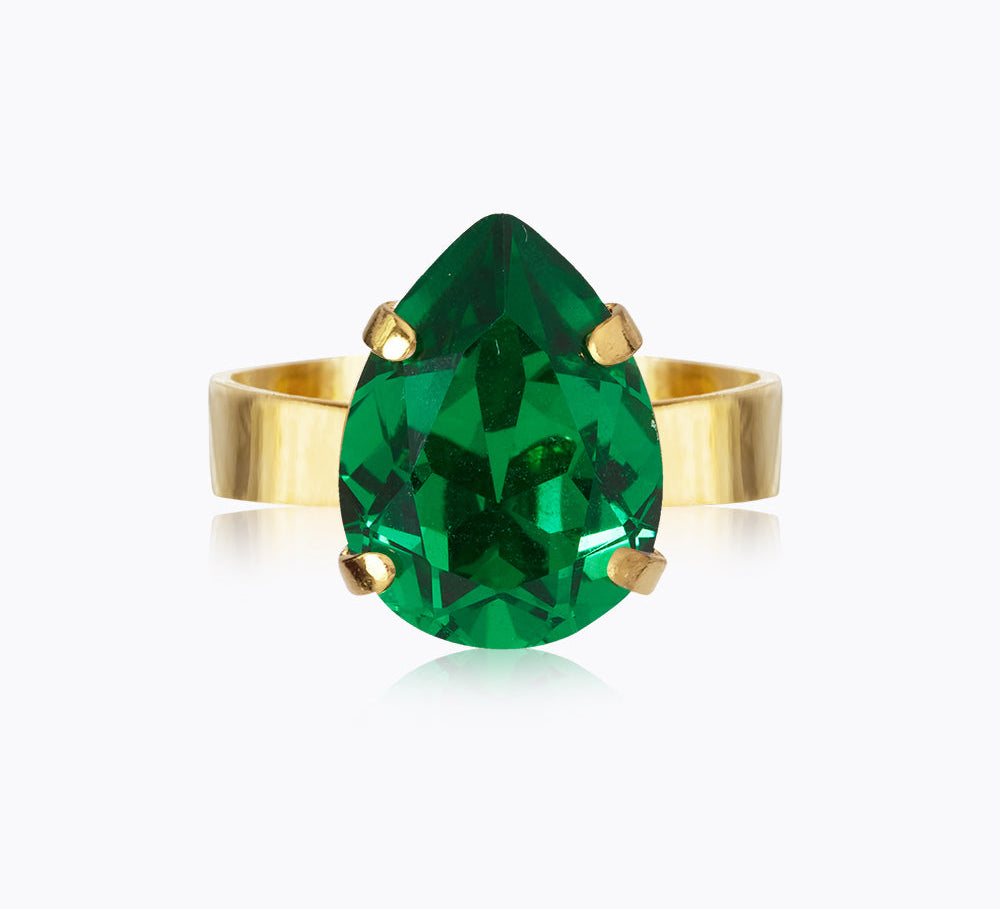 Caroline Svedbom - Mini Drop Ring Majestic Green Gold