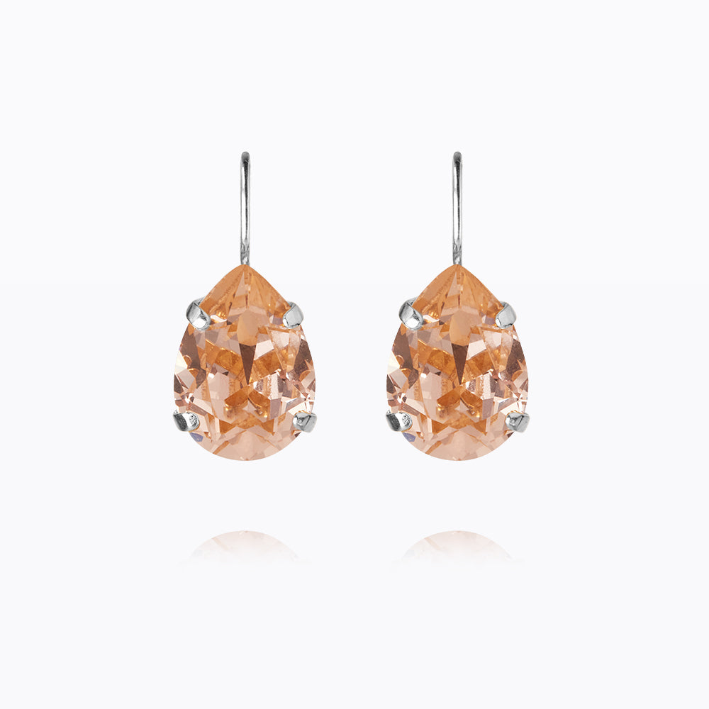 Caroline Svedbom - Mini Drop Clasp Earrings Light Peach Rhodium