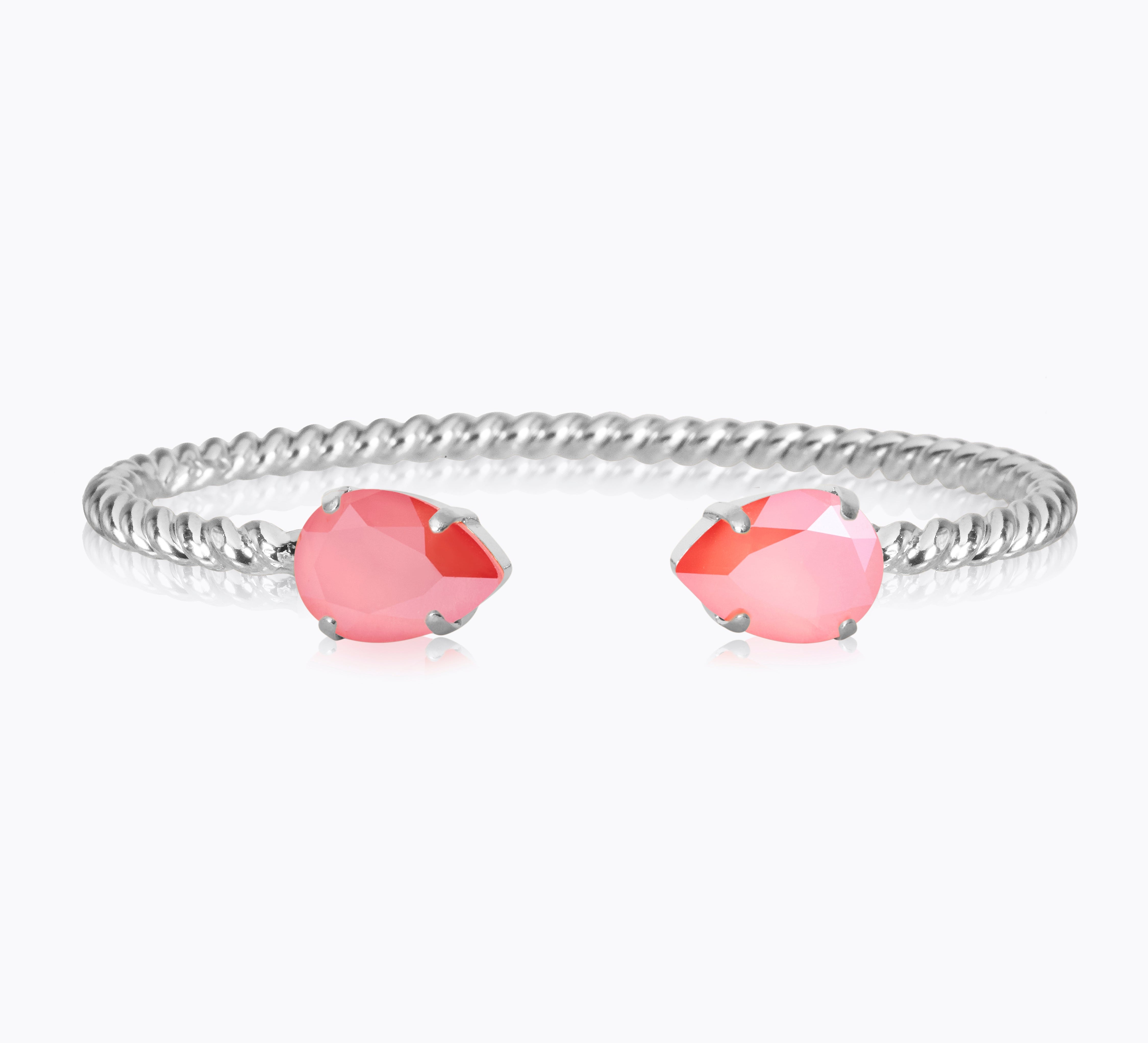 Caroline Svedbom - Mini Drop Bracelet Light Coral Rhodium