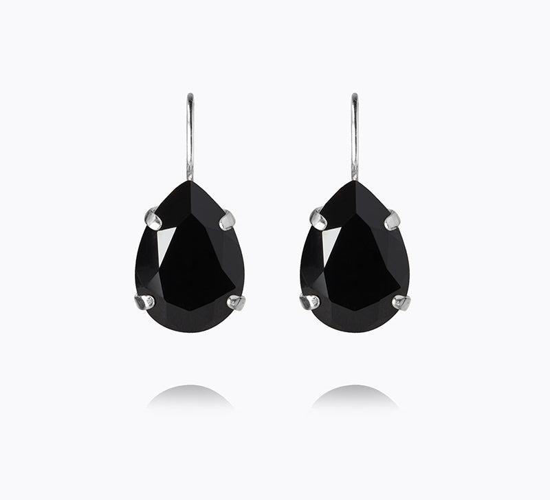 Caroline Svedbom - Mini Drop Earrings Jet Rhodium