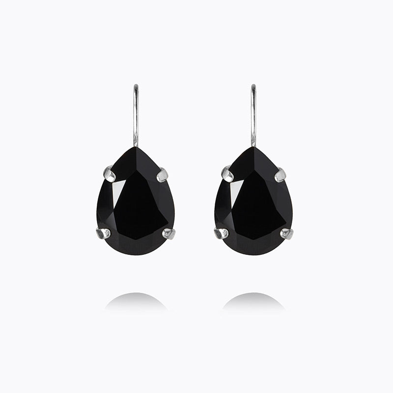 Caroline Svedbom - Mini Drop Earrings Jet Rhodium