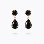 Caroline Svedbom - Mini Drop Earrings Jet Gold