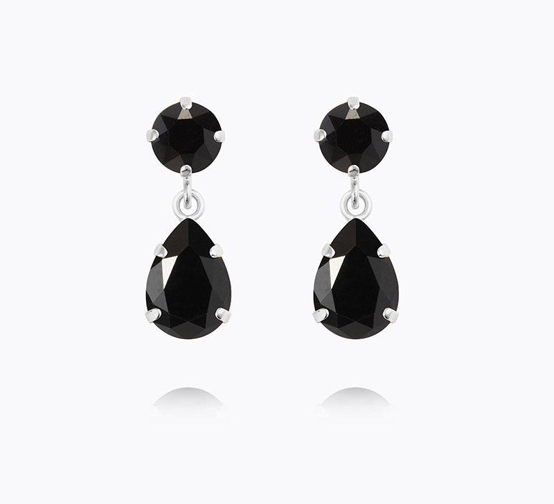 Mini Drop Earrings / Jet