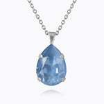 Caroline Svedbom - Mini Drop Necklace Denim Ignite Rhodium