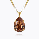 Caroline Svedbom - Mini Drop Necklace Rec Light Smoked Topaz Gold