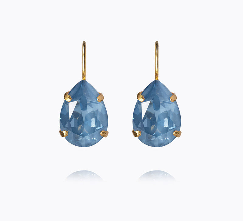 Caroline Svedbom - Mini Drop Clasp Earrings Denim Ignite Gold