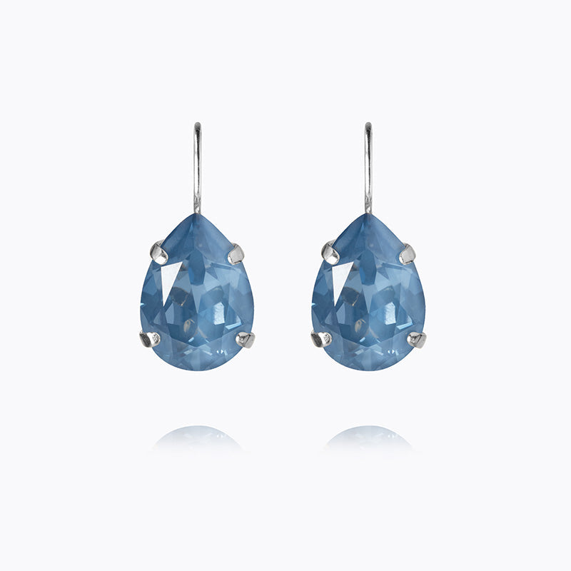 Caroline Svedbom - Mini Drop Clasp Earrings Denim Ignite Rhodium