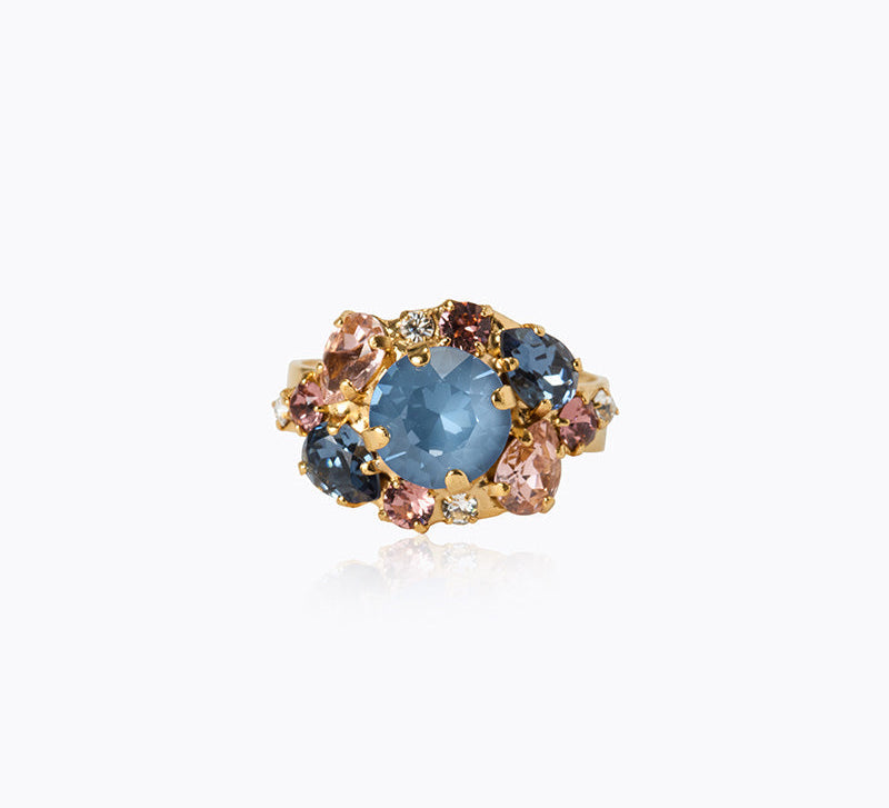 Caroline Svedbom - Molly Ring Smoked Blue Combo Gold