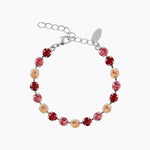 Caroline Svedbom - Nicola Bracelet Scarlet Combo Rhodium