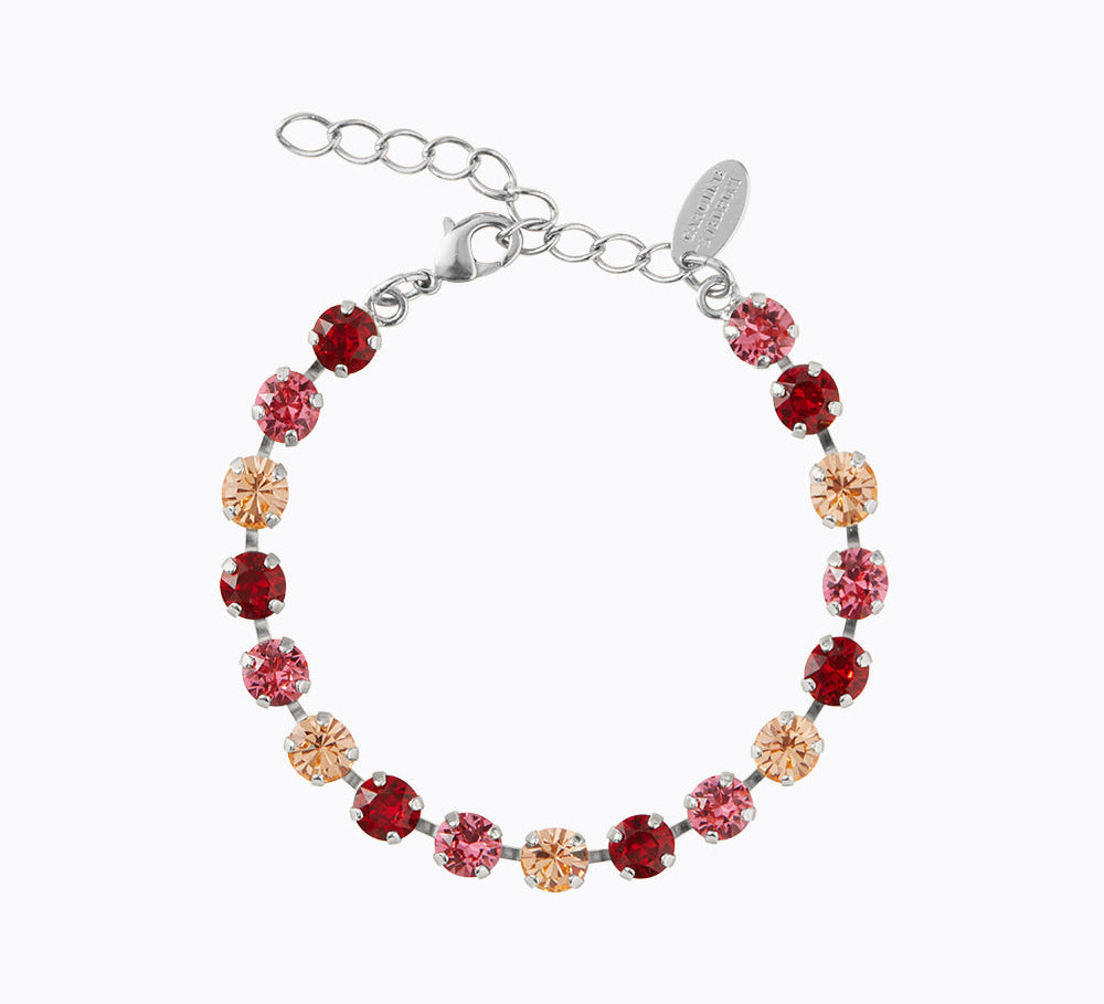 Caroline Svedbom - Nicola Bracelet Scarlet Combo Rhodium