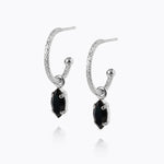 Caroline Svedbom - Petite Navette Loops Jet Rhodium