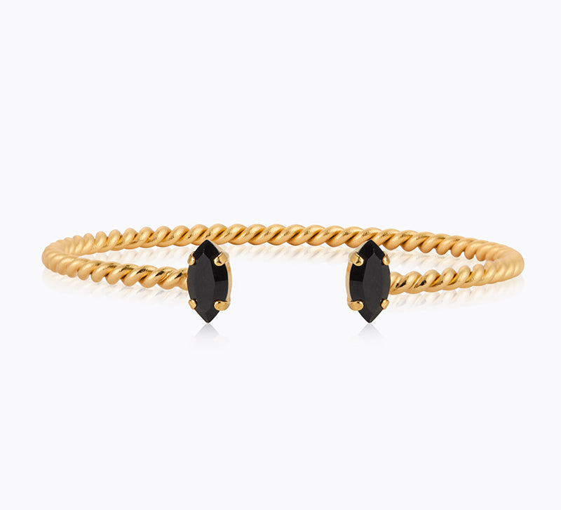 Caroline Svedbom - Petite Navette Bracelet Jet Gold