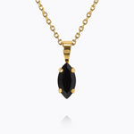 Caroline Svedbom - Petite Navette Necklace Jet Gold