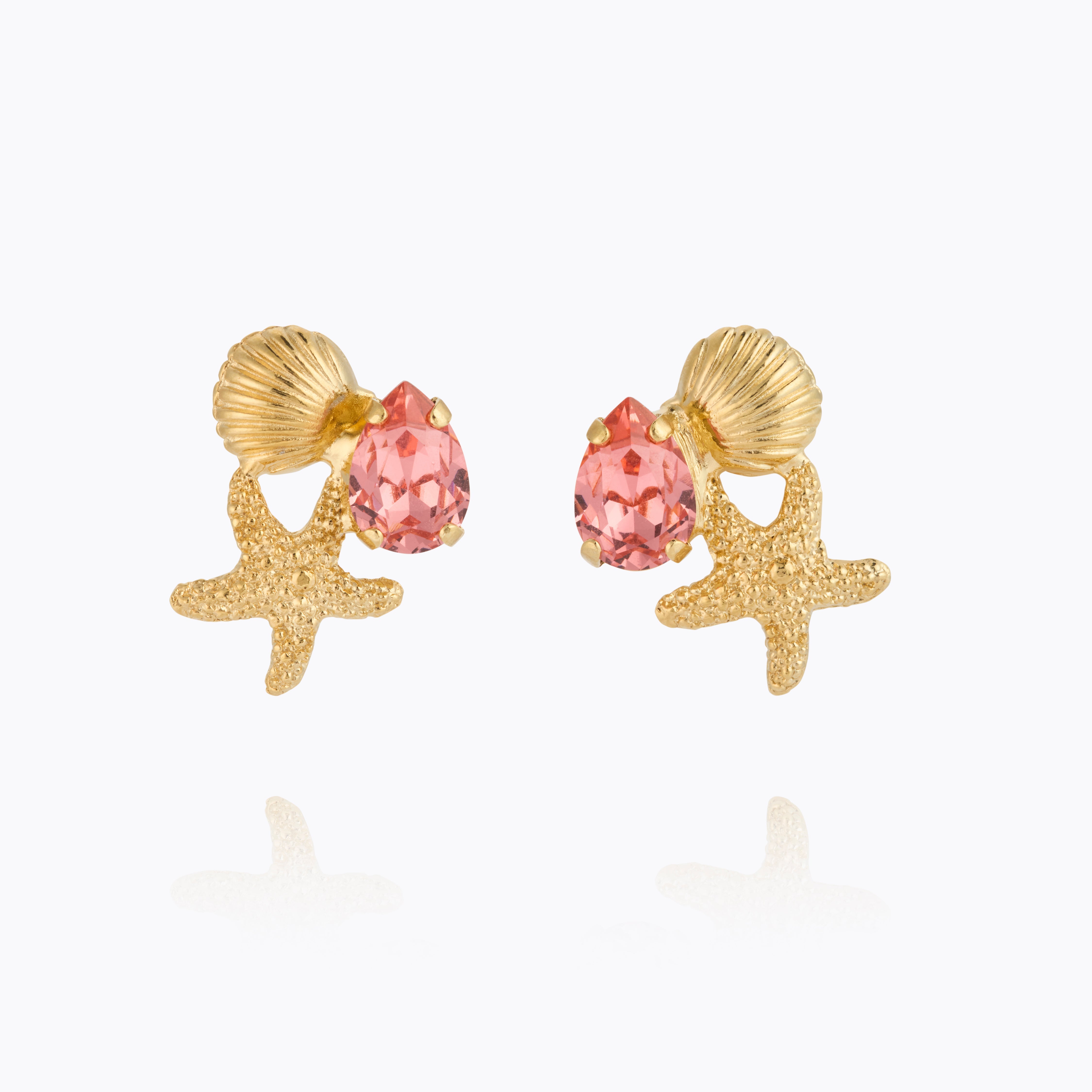 Caroline Svedbom - Seascape Earrings Rose Peach Gold