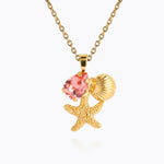 Caroline Svedbom - Seascape Necklace Rose Peach Gold