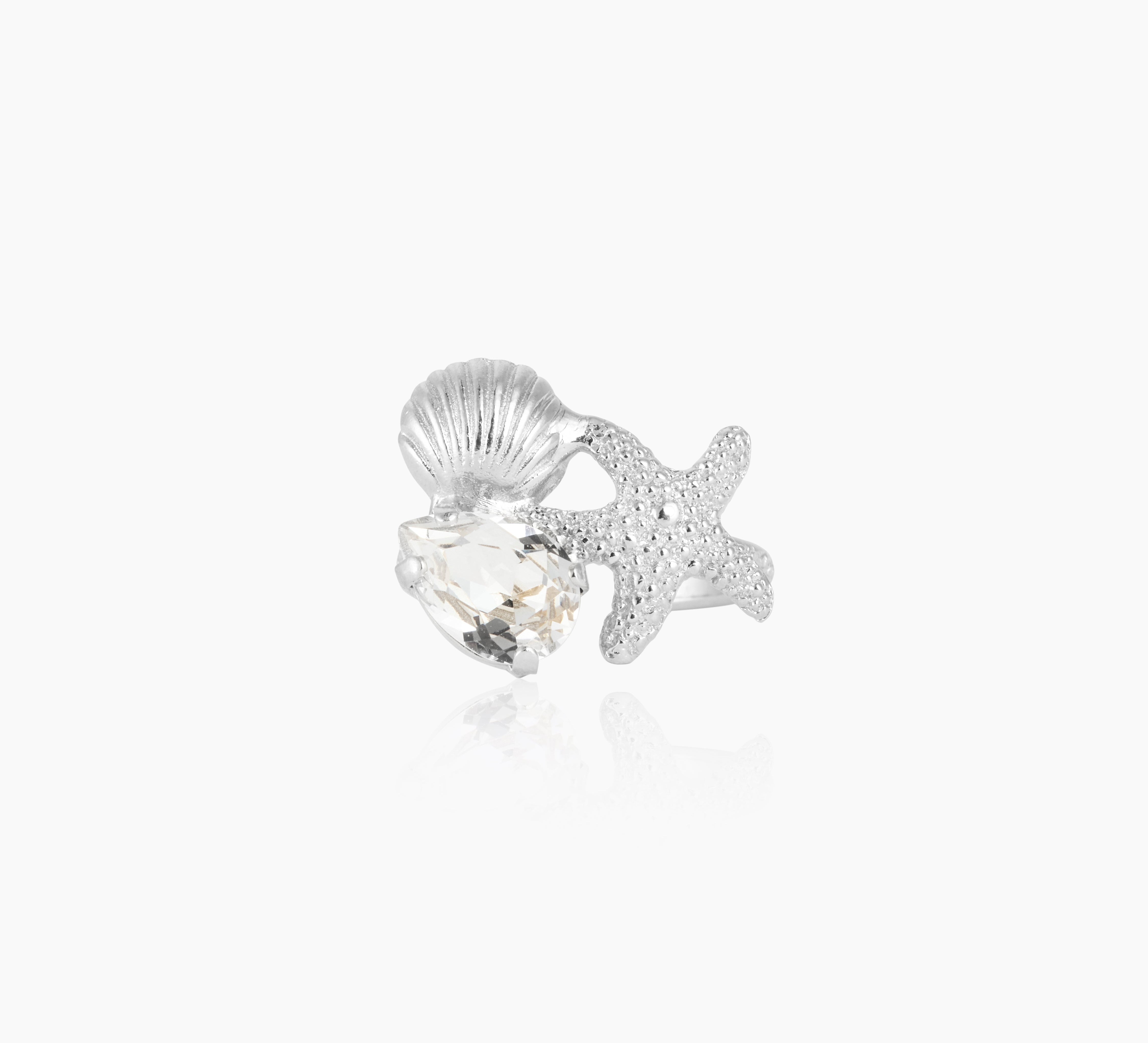 Caroline Svedbom - Seascape Ring Crystal Rhodium