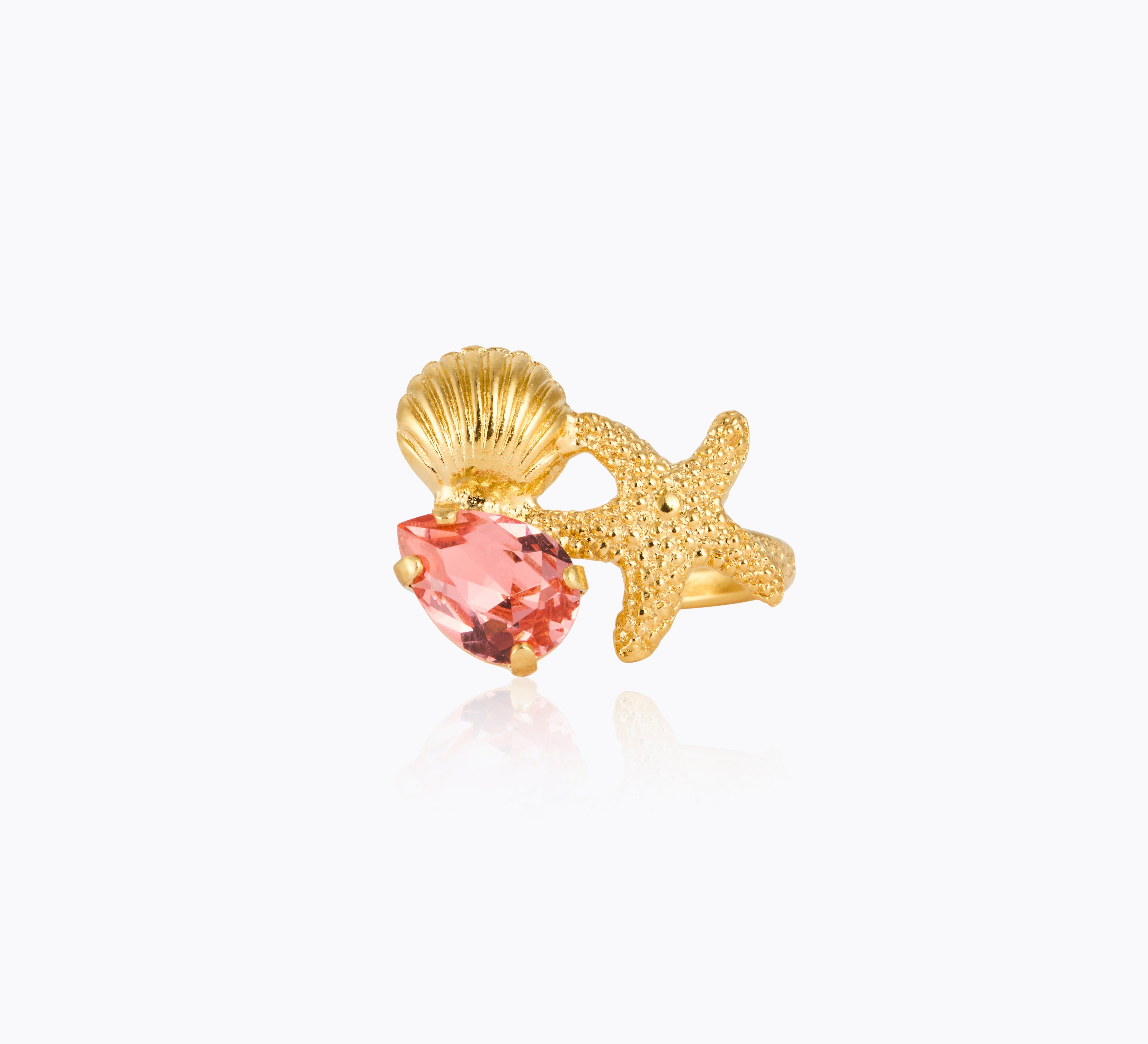 Caroline Svedbom - Seascape Ring Rose Peach Gold