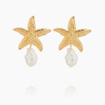 Caroline Svedbom - Sea Star Statementearrings Pearl Rhodium