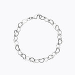 Caroline Svedbom - Heart Chain Bracelet Rhodium Rhodium