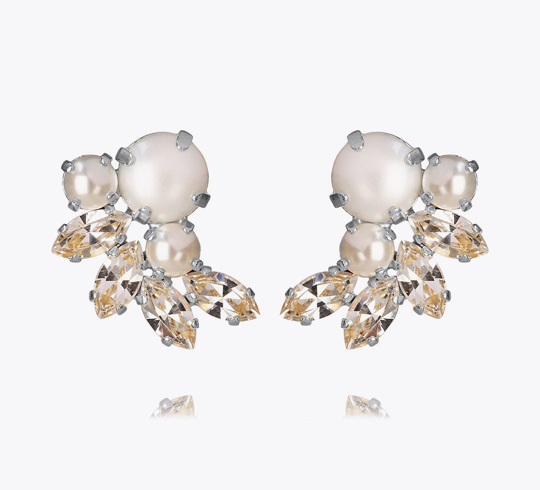 Electra Earring / Pearl + Crystal