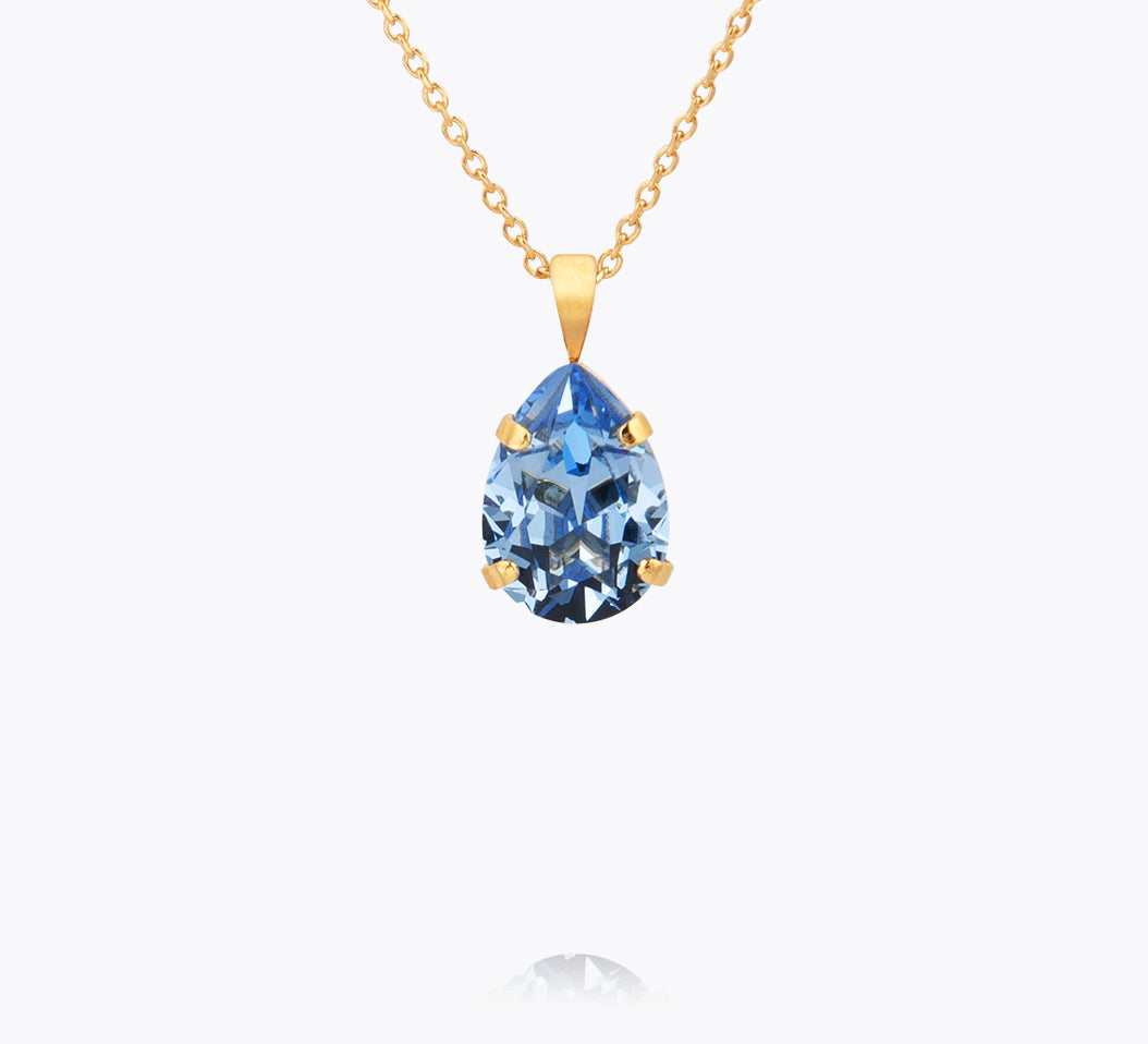 Caroline Svedbom - Mini Drop Necklace Light Sapphire Gold