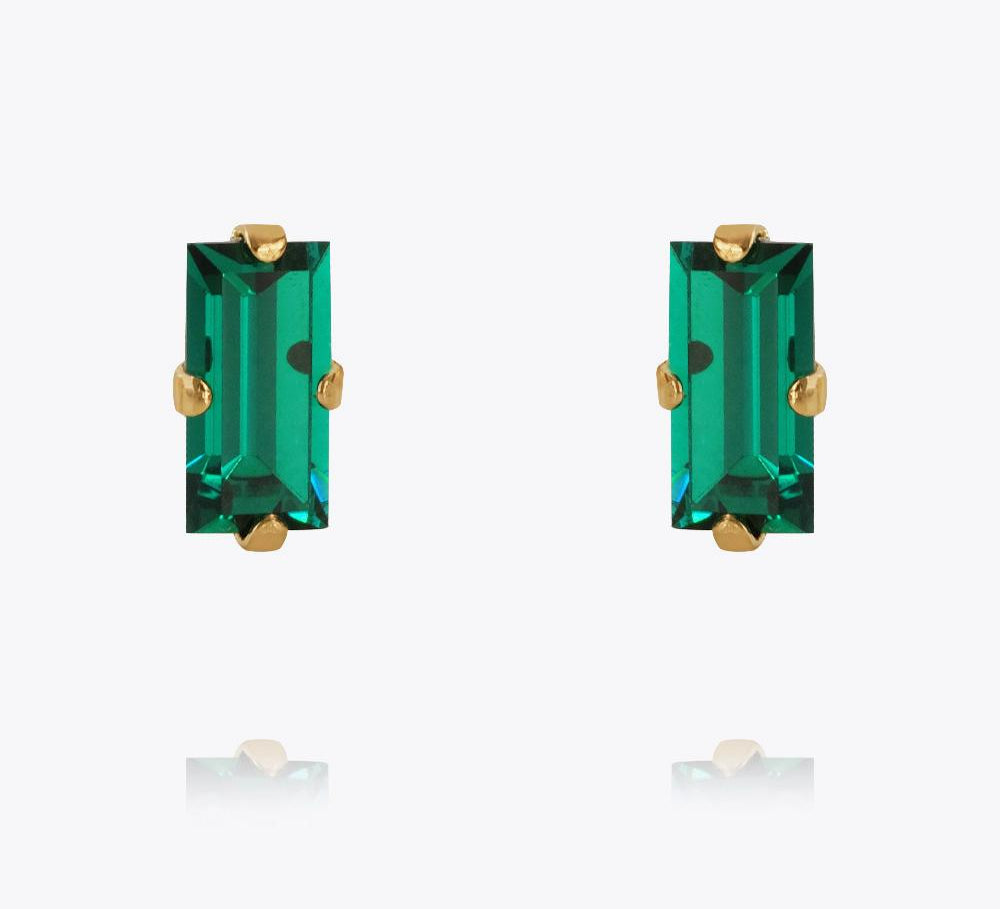 Baguette Earrings / Emerald
