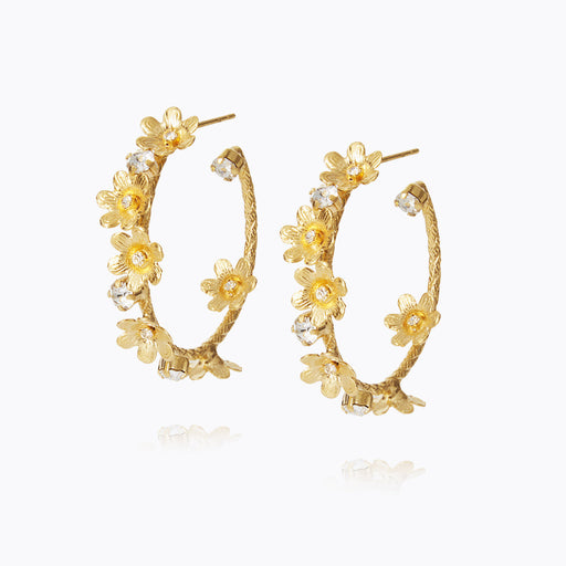 Caroline Svedbom - Laurel Earrings Crystal Gold