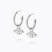 Caroline Svedbom - Petite Greek Eye Earrings Crystal Rhodium