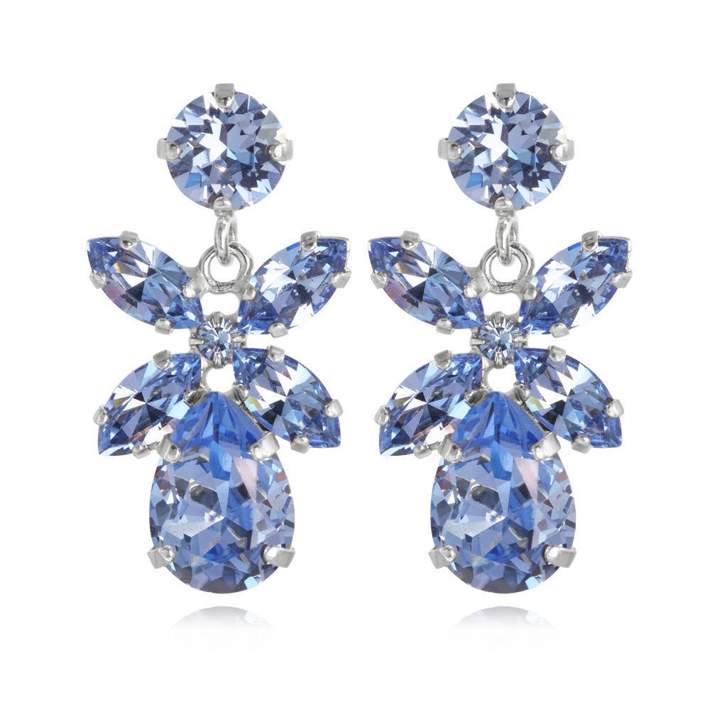 Rhodium plated Statement Earrings with swarovski crystals