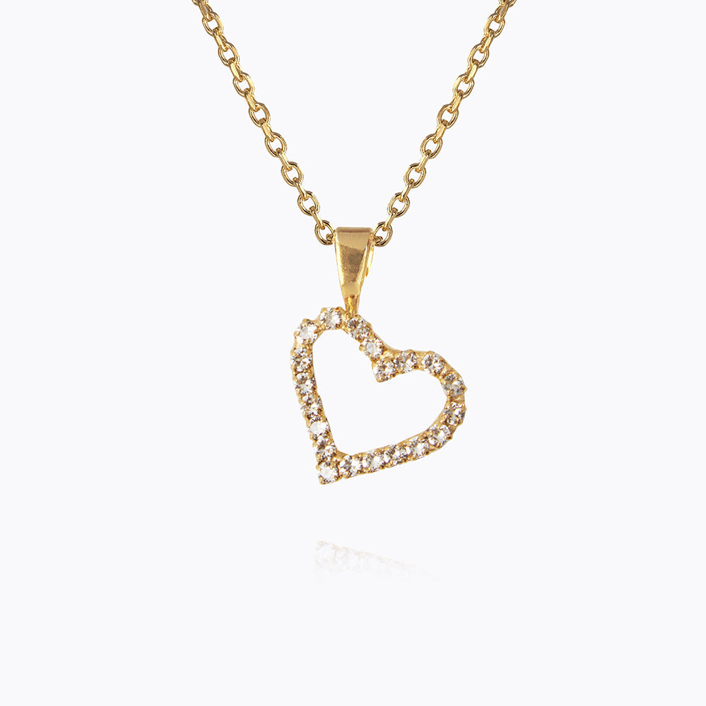 Caroline Svedbom - Mini Sweetheart Necklace Crystal Gold