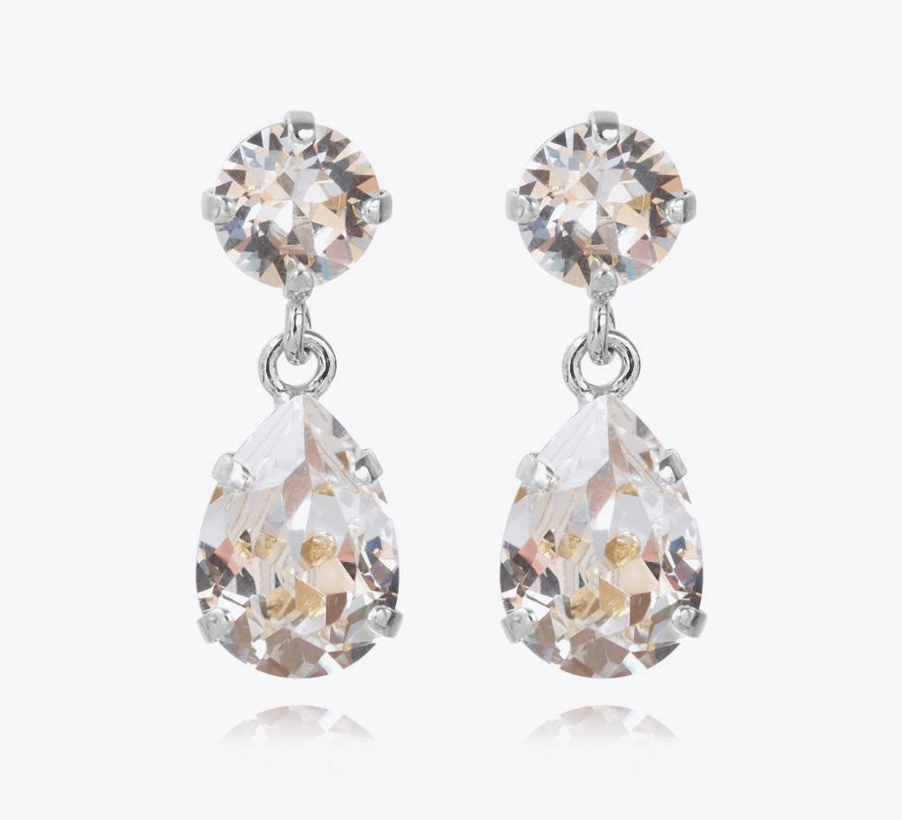 Mini Drop Earrings / Crystal