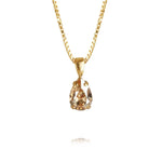 handmade 18k gold plated petite necklace with swarovski crystals