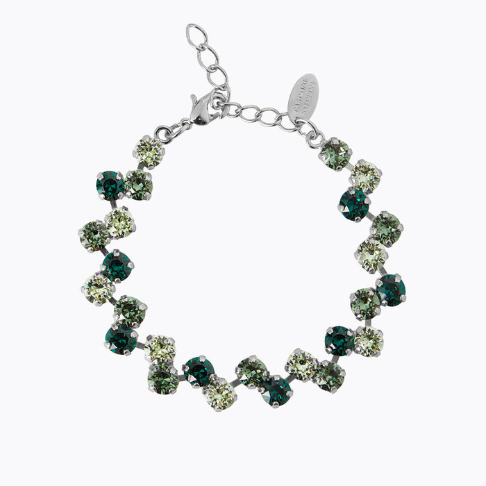 Caroline Svedbom - Fiona Bracelet Green Combo Rhodium