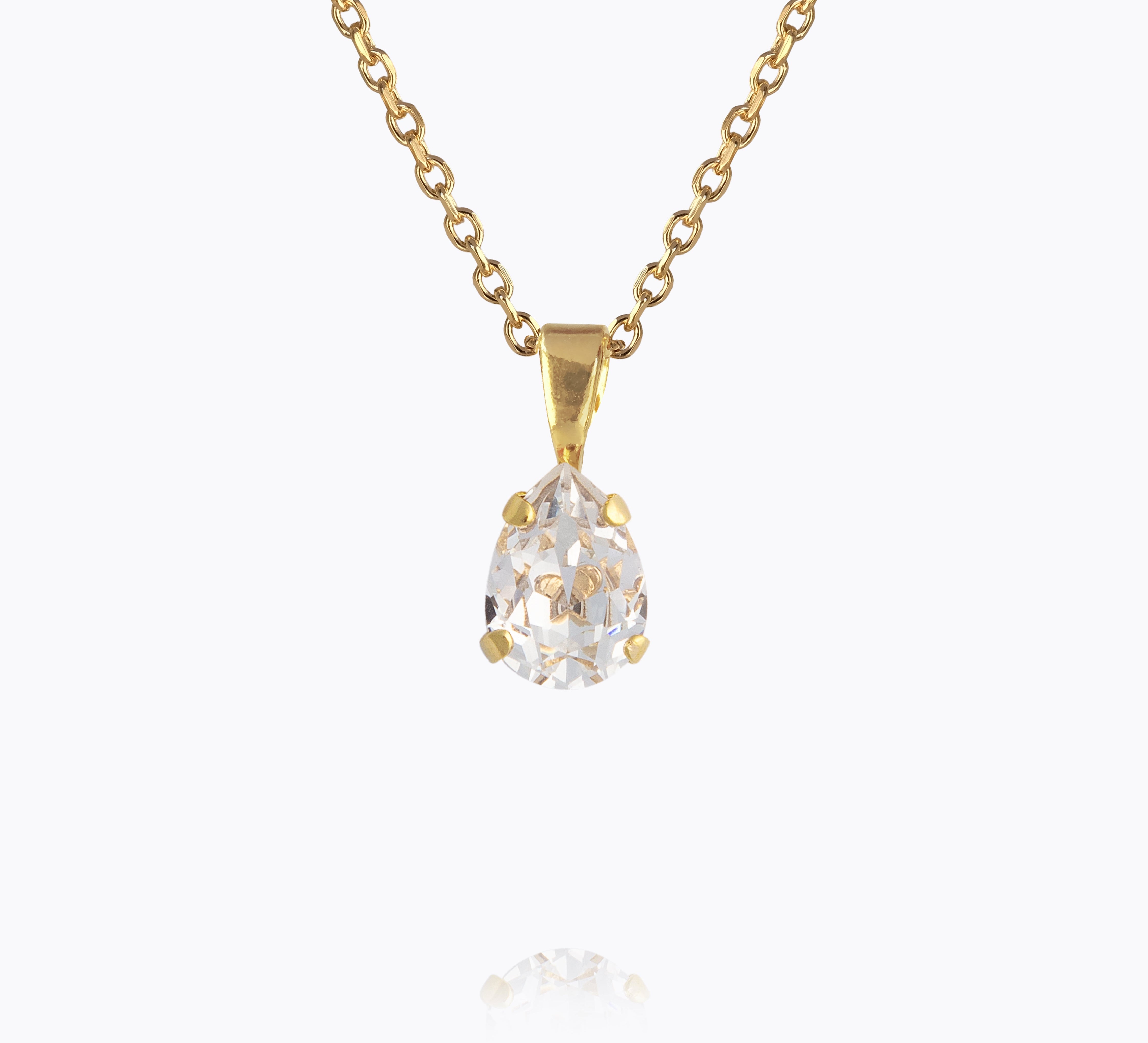 Caroline Svedbom - Flower Girl Necklace Crystal Gold