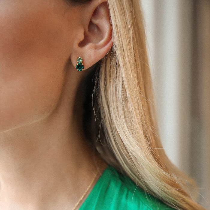 Leah Earrings / Green Combo
